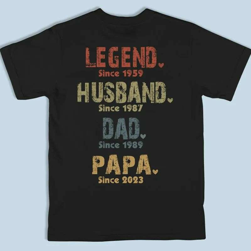 Family Personalized Custom Unisex Back Printed T-shirt Family Personalized Custom Unisex Back Printed T-shirt